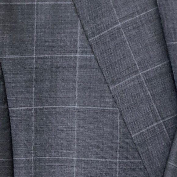 NWT RL Grey Windowpane Suit 100% Wool 44 - Picture 3 of 5